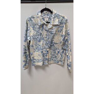 Gotcha Covered Blue/Cream Floral Vintage Casual Jacket